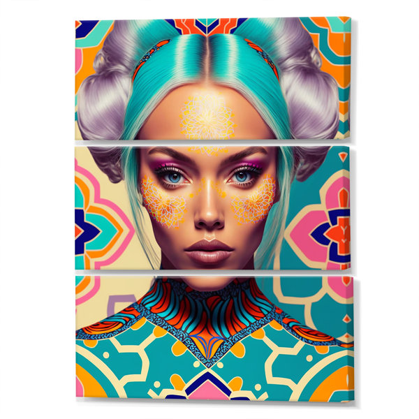 Dakota Fields Retrofuturistic Contemporary Hipsters VI On Canvas 3